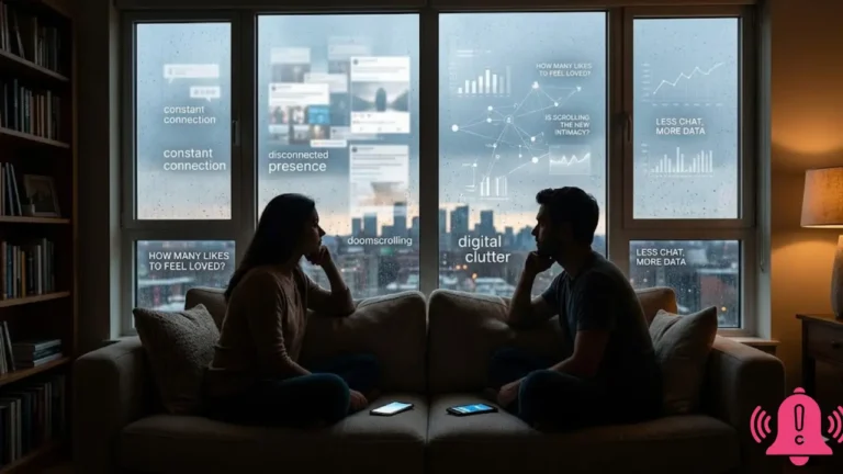 Couple reflecting on how modern lifestyle changes affect their relationship
